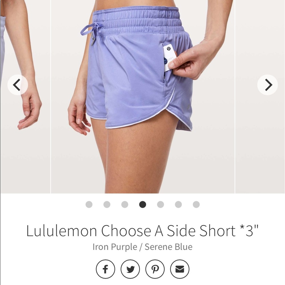 Lululemon choose a side short 3” new, size 2